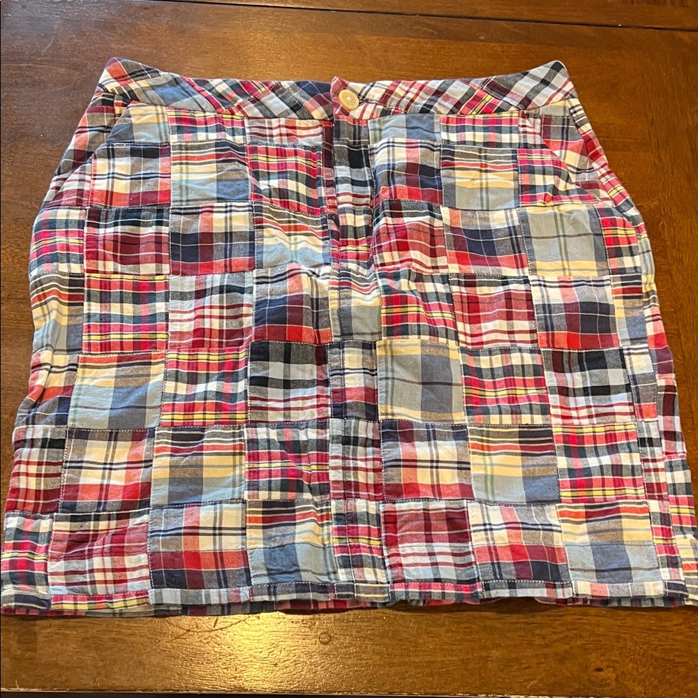 Plaid Patchwork Skirt